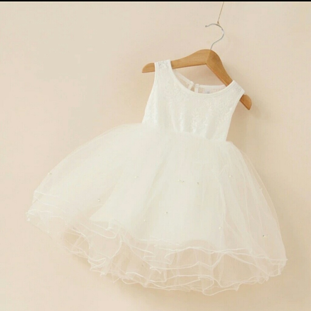 Beautiful White Summer Frock for Girls